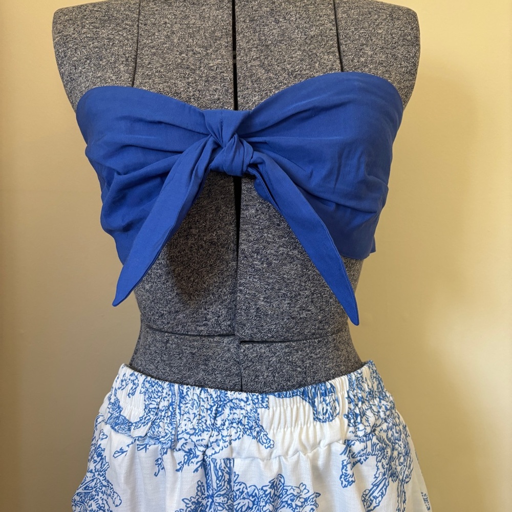 Maeve Royal Blue Bow Accent Top